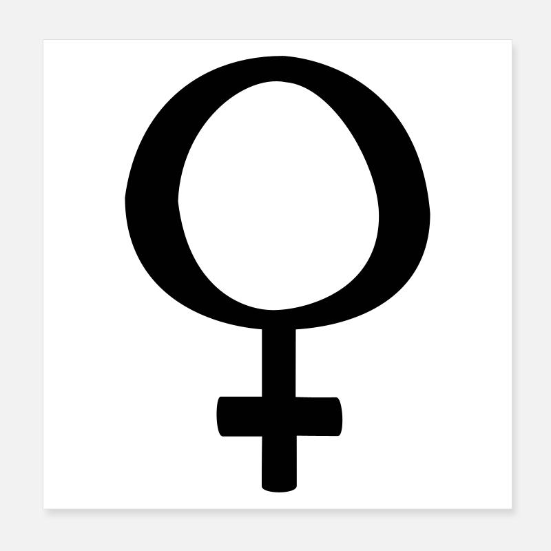 Femmes symbole Poster 20 x 20 cm