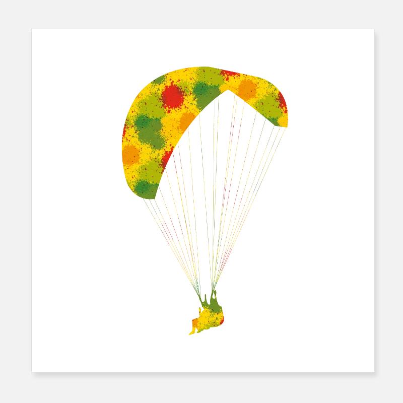 Paragliding Poster 8" x 8" (20x20 cm)