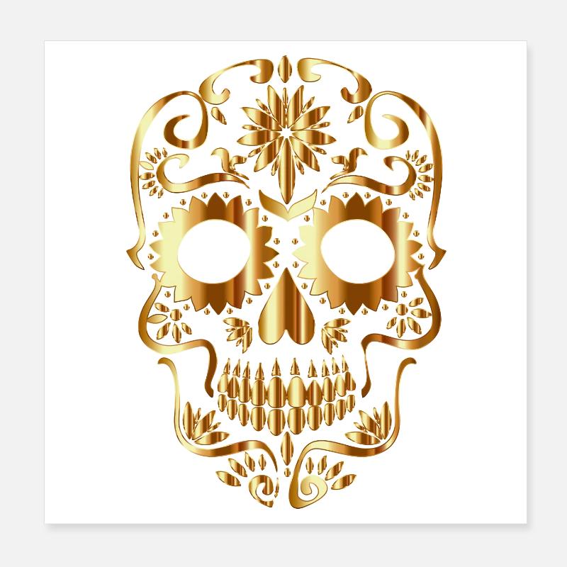 Skull Poster 8" x 8" (20x20 cm)