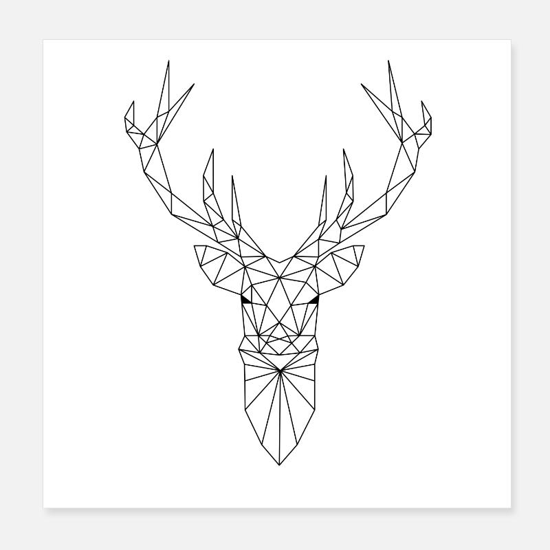 triangle Hirsch Poster 20 x 20 cm