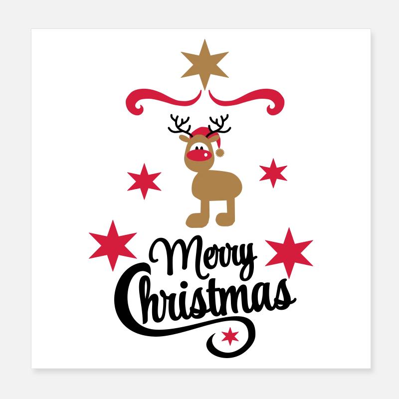 Christmas Poster 8" x 8" (20x20 cm)