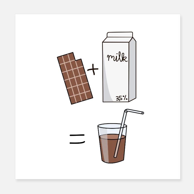 chocolate milk milk chocolate Poster 8" x 8" (20x20 cm)