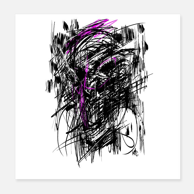 Nosferatu Horror Monster Abstract Poster 8" x 8" (20x20 cm)