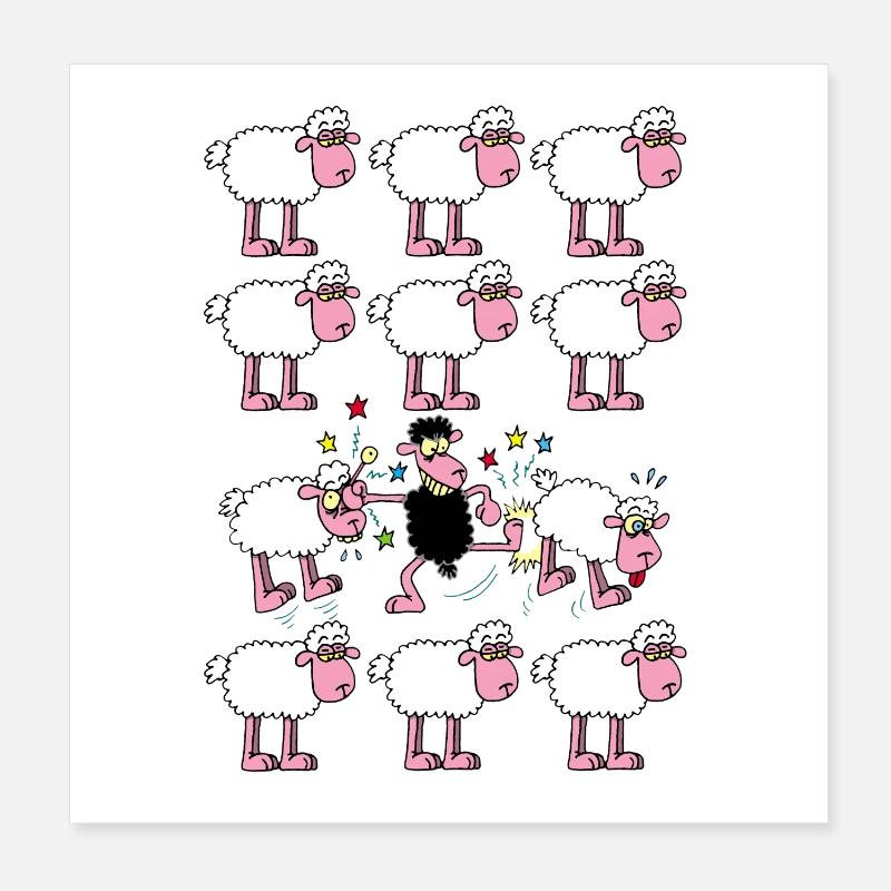 Le mouton noir Poster 20 x 20 cm