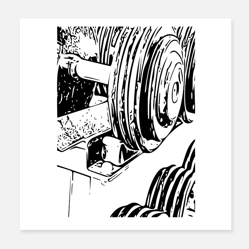 Hantel Poster 20x20 cm