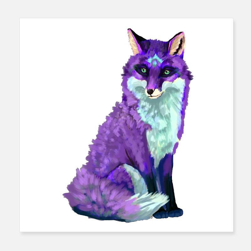 fox Poster 8" x 8" (20x20 cm)