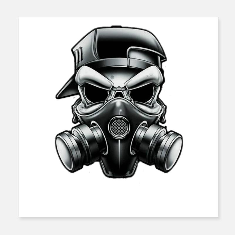 Masques cool Skull !!! Poster 20 x 20 cm