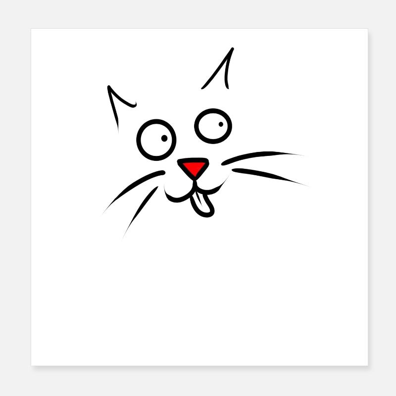 cat Poster 20 x 20 cm