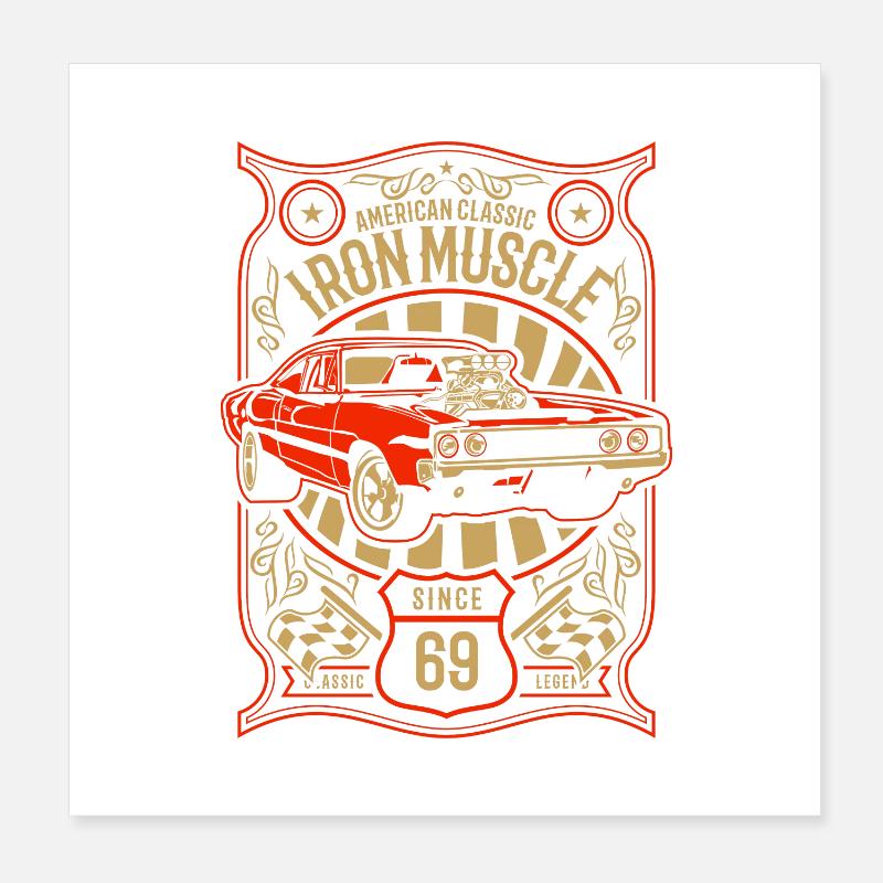 Iron Muscle Classic 69 Auto Poster 20 x 20 cm