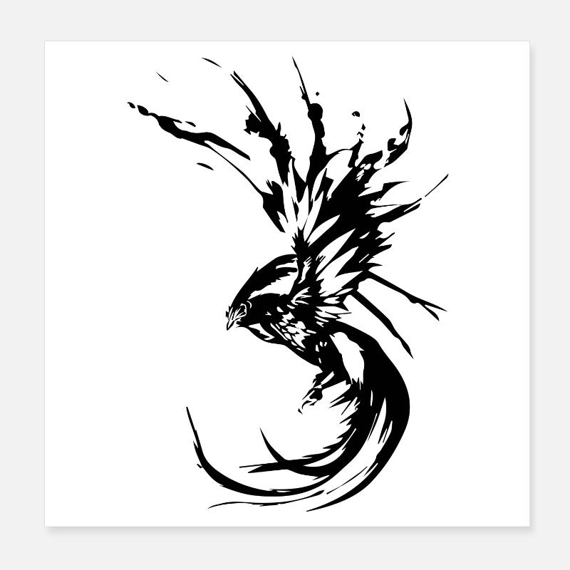 Phönix-Mythischer Vogel Poster 20x20 cm