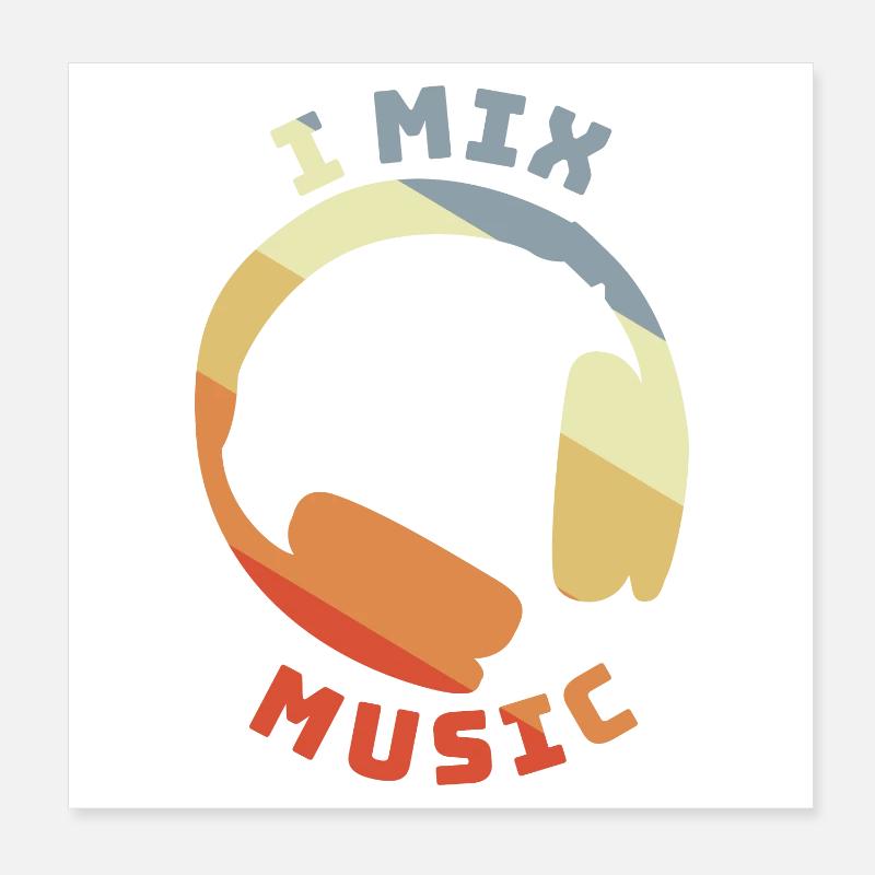 DJ Quote Poster 8" x 8" (20x20 cm)