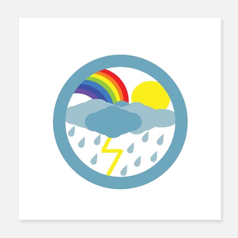 Après la pluie vient le soleil Poster 20 x 20 cm