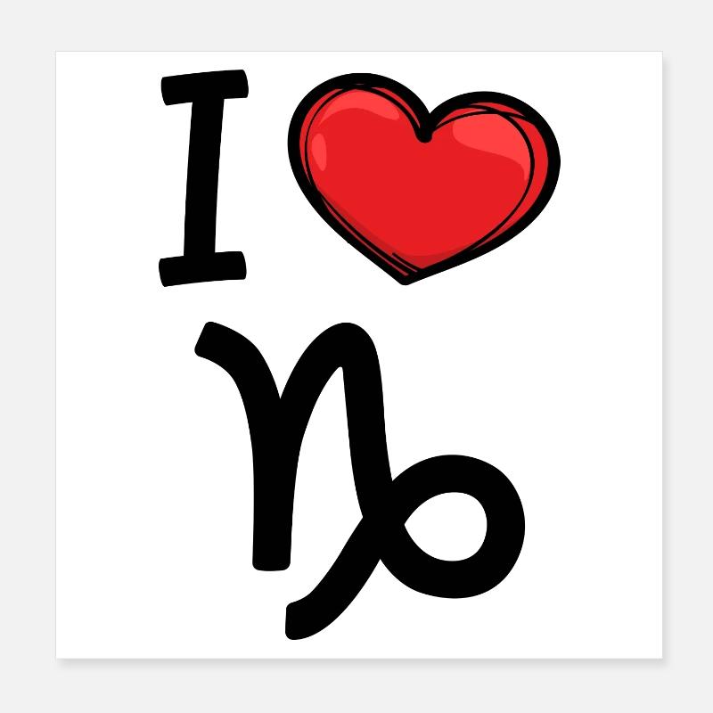 Aberglaube Horoskop Statement Steinbock Tierkreis Poster 20x20 cm