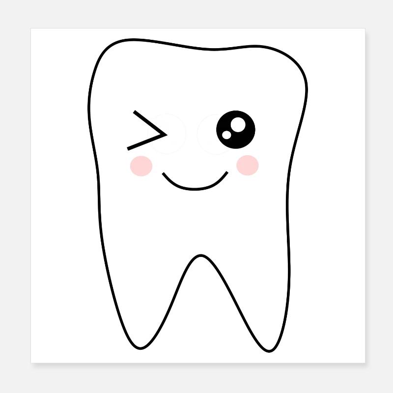 Tooth, Teeth, Dentist Gift Poster 8" x 8" (20x20 cm)