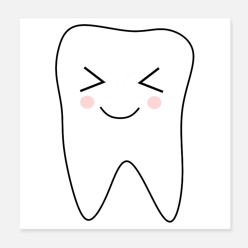 Tooth, Teeth, Dentist Gift Poster 8" x 8" (20x20 cm)