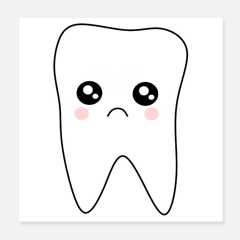 Tooth, Teeth, Dentist Gift Poster 8" x 8" (20x20 cm)