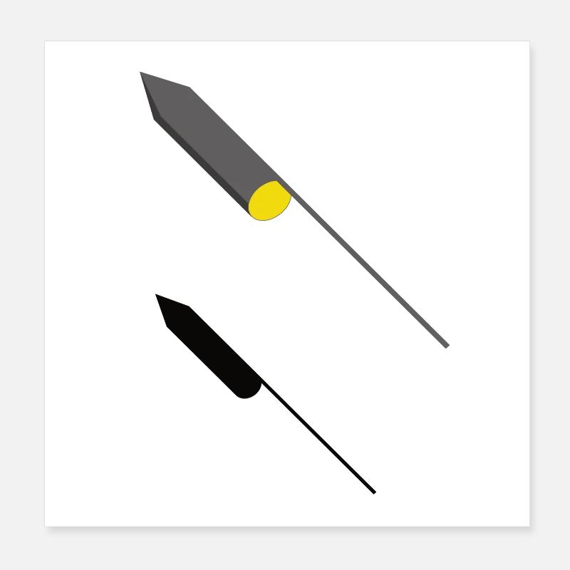 3D Rocket - Design Poster 8" x 8" (20x20 cm)