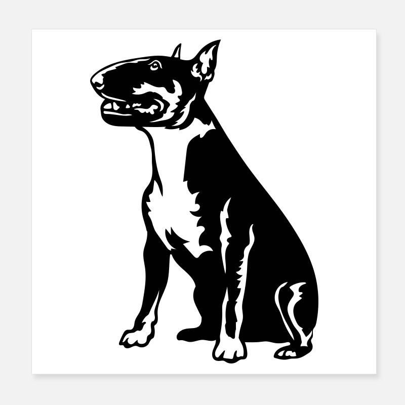 Bull terrier Poster 20 x 20 cm