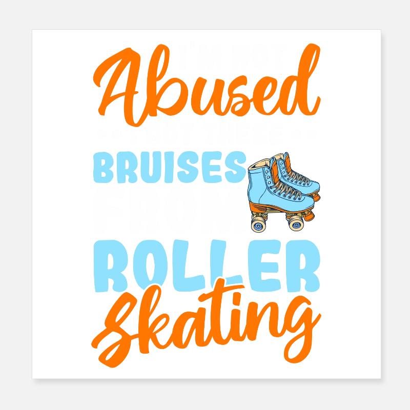 Roller Skate Design Poster 8" x 8" (20x20 cm)