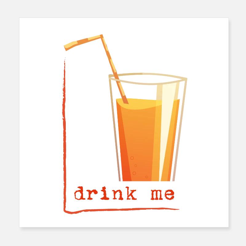 drink me in a frame Poster 20x20 cm