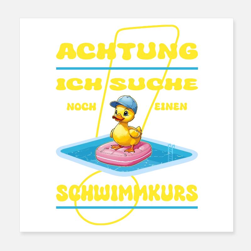 Canard non-nageur Poster 20 x 20 cm