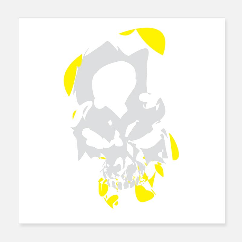 Skull 08 Poster 20x20 cm