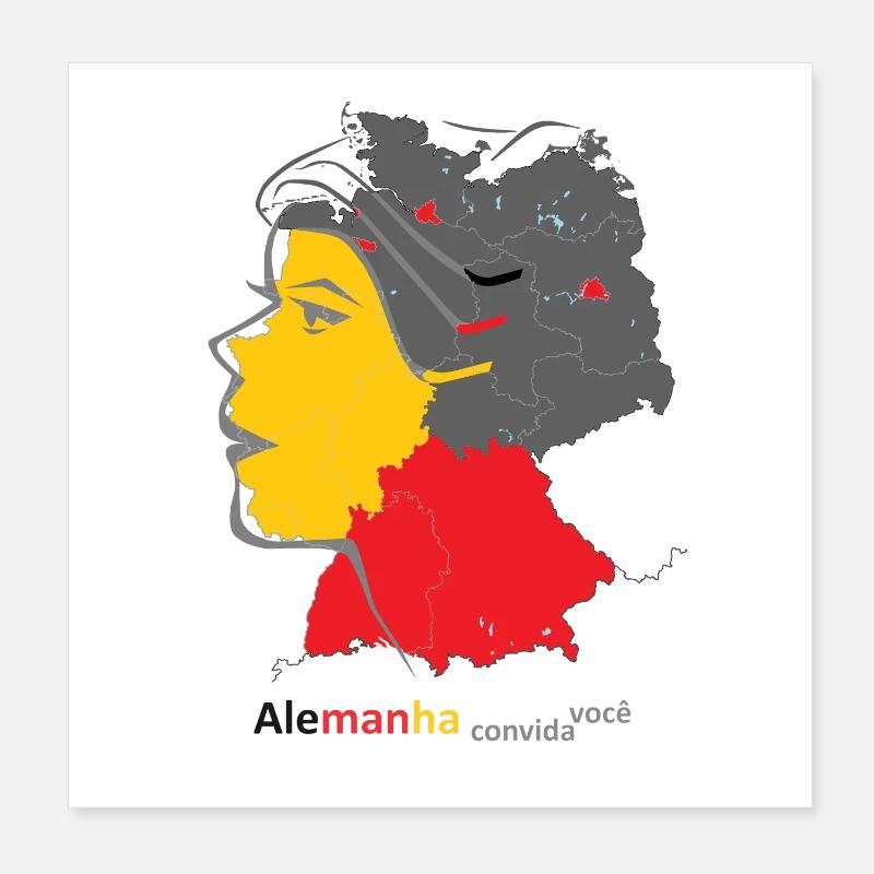 Deutsche Sprachvielfalt Design Poster 20x20 cm