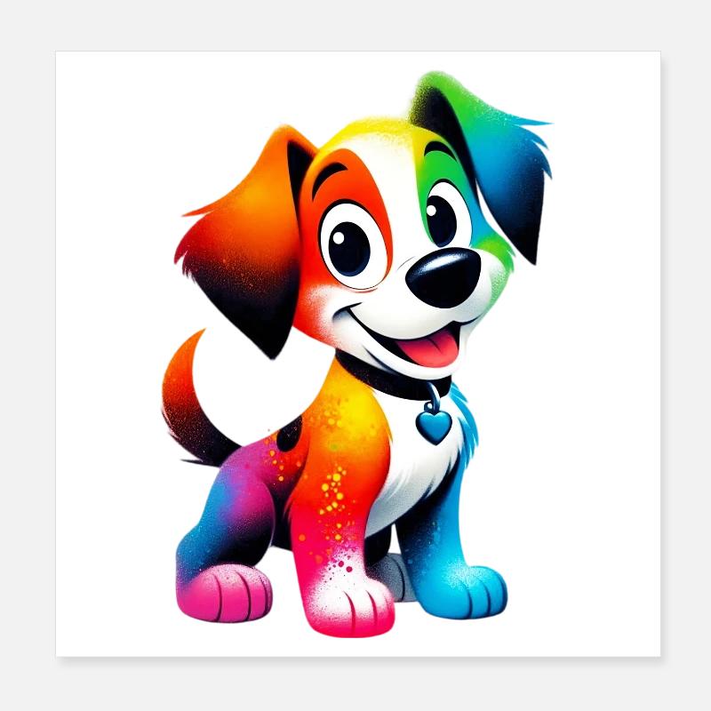 Chien Poster 20 x 20 cm