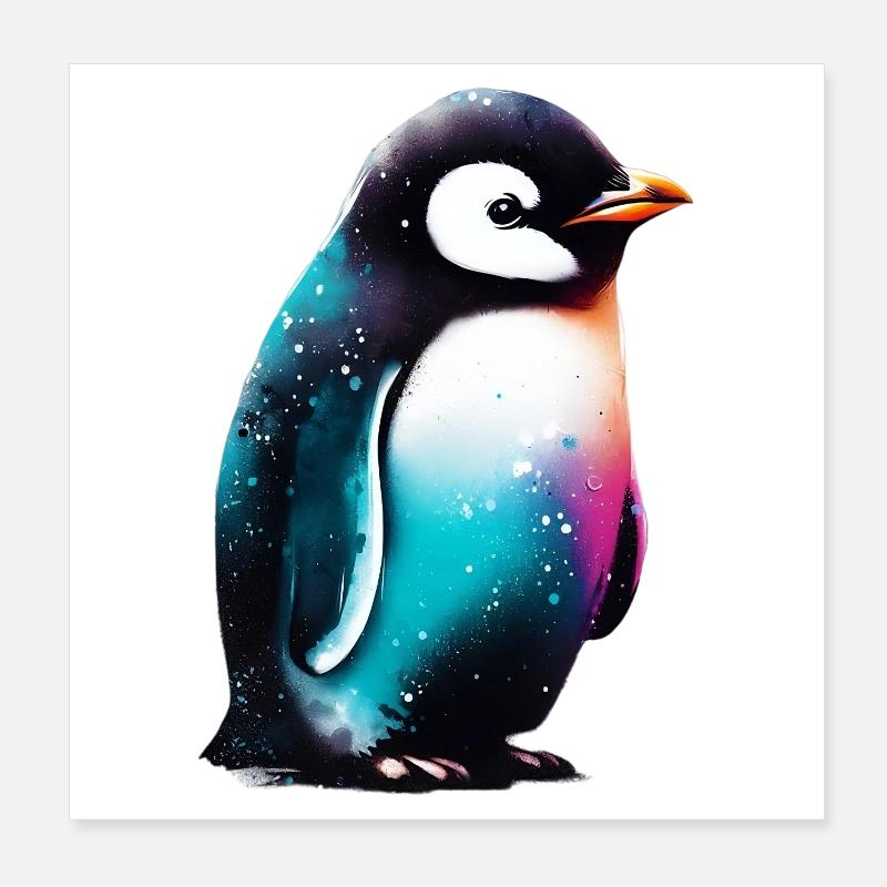 Pinguin Poster 20x20 cm