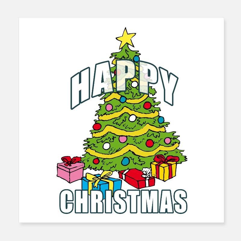 JOYEUX NOËL | Arbre de Noël Poster 20 x 20 cm