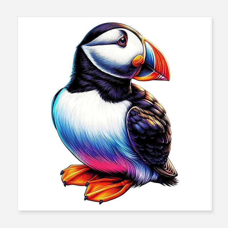 Papageitaucher Poster 20x20 cm