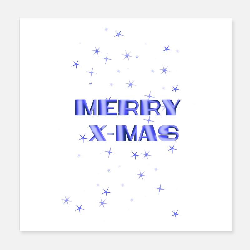 Merry X MAS Poster 20 x 20 cm