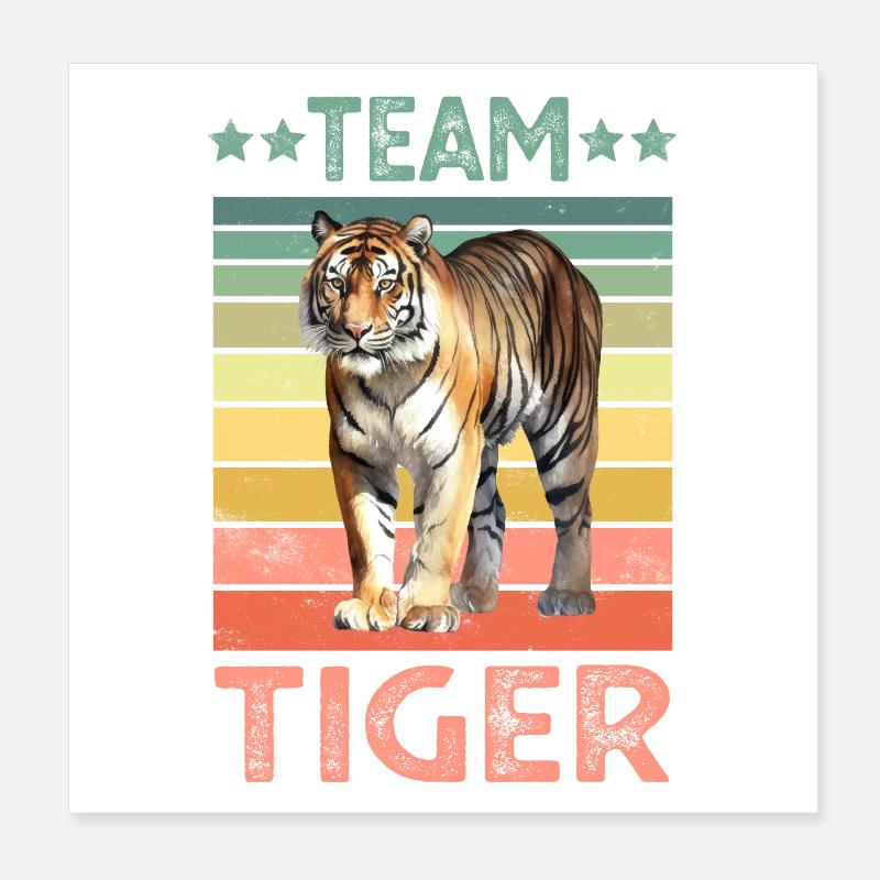 Tiger Poster 8" x 8" (20x20 cm)