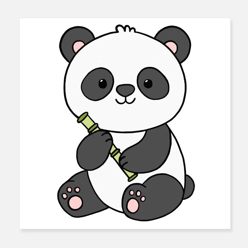 Panda Pandabär Poster 20x20 cm