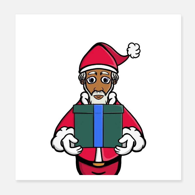 Ein Geschenk vom Weihnachtsmann Poster 20x20 cm