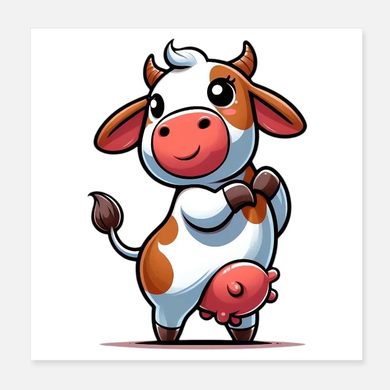 Vache Poster 20 x 20 cm