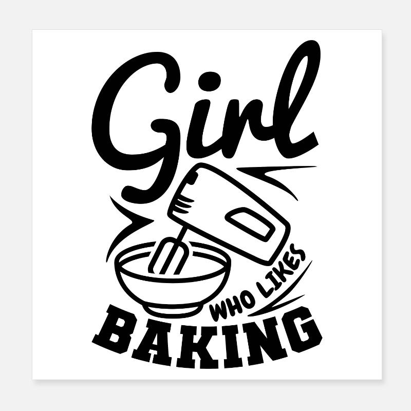 Bäcker Mädchen Poster 20x20 cm