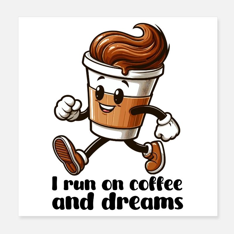 Cadeau Coffee Dreams Poster 20 x 20 cm