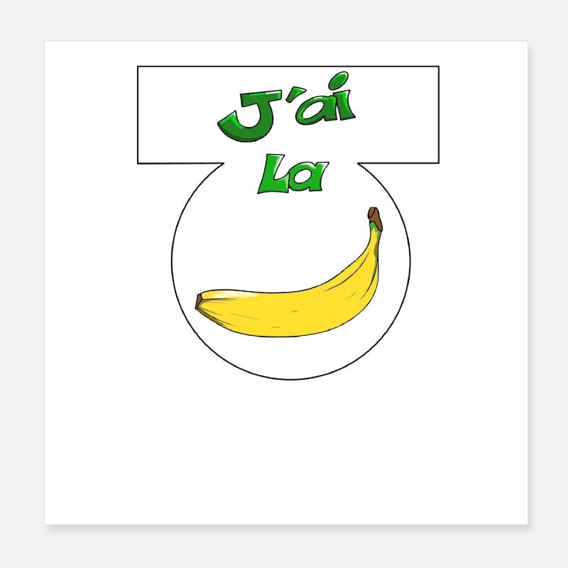 I'm banana Poster 8" x 8" (20x20 cm)