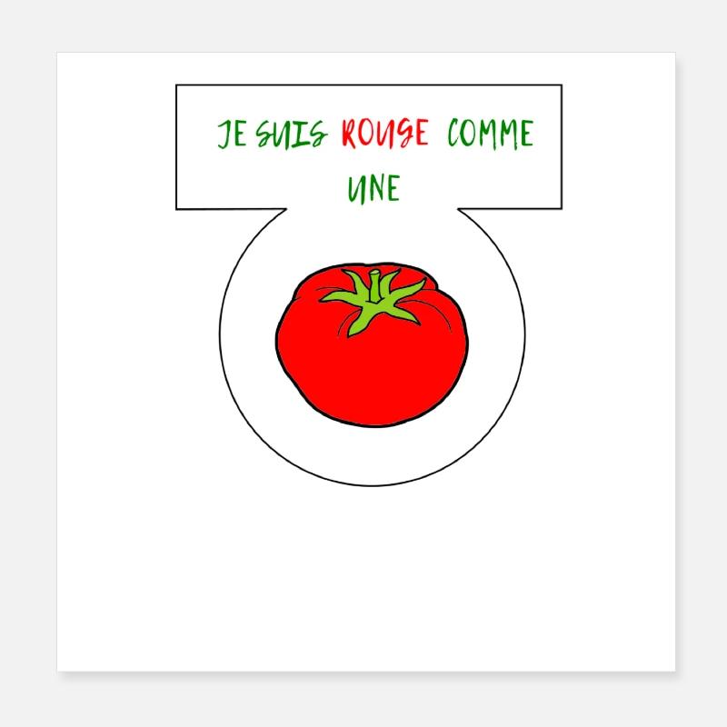 Red as a tomato Poster 8" x 8" (20x20 cm)