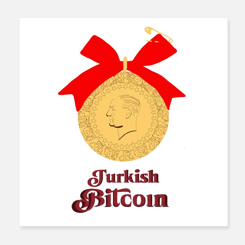 Bitcoin turco Poster 20x20 cm