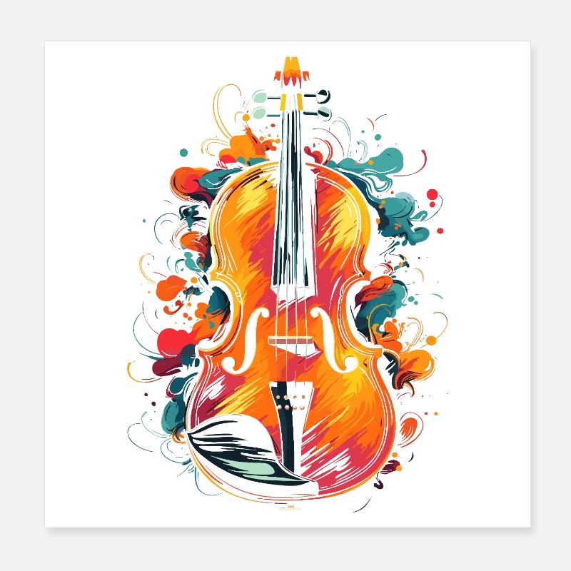 Violon Poster 20 x 20 cm