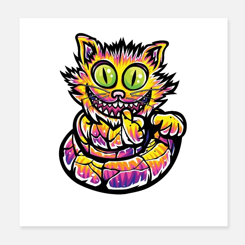 Wildkatze Poster 20x20 cm