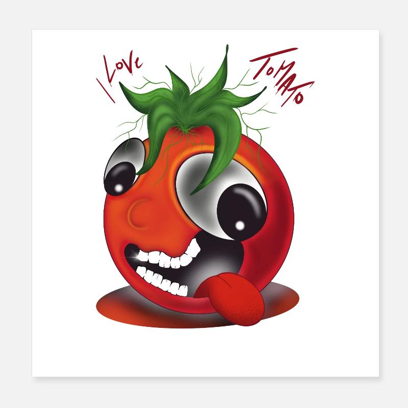 J’adore la tomate Poster 20 x 20 cm