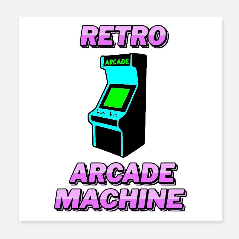 Retro arcade machine Poster 20 x 20 cm