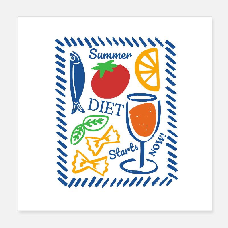 Summer diet starts now Poster 8" x 8" (20x20 cm)