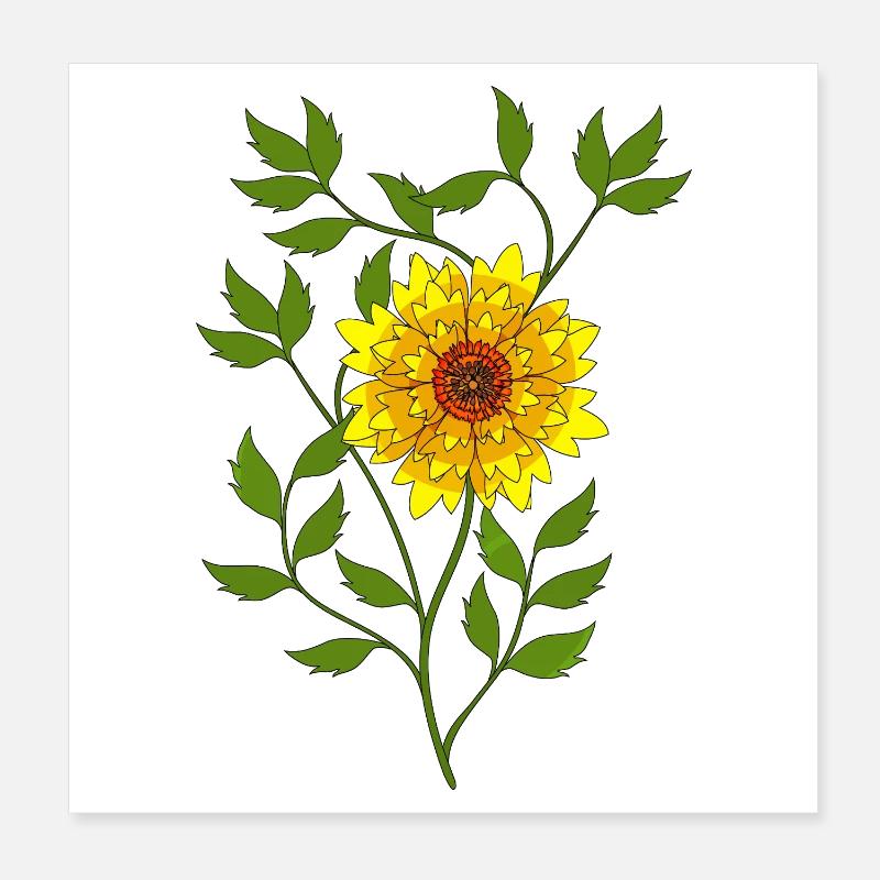 Fleur Poster 20 x 20 cm