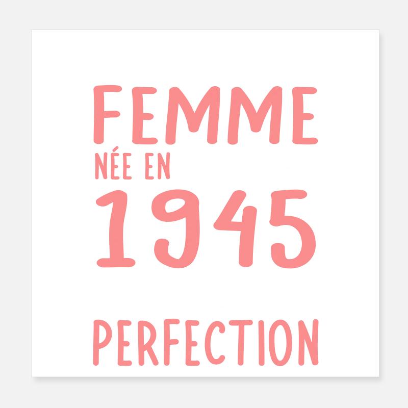 80th birthday - Born in October 1945 Poster 8" x 8" (20x20 cm)