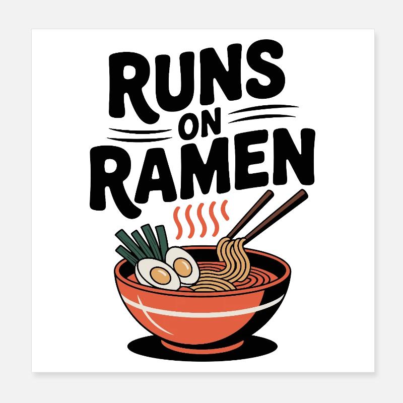 Läuft mit Ramen Poster 20x20 cm