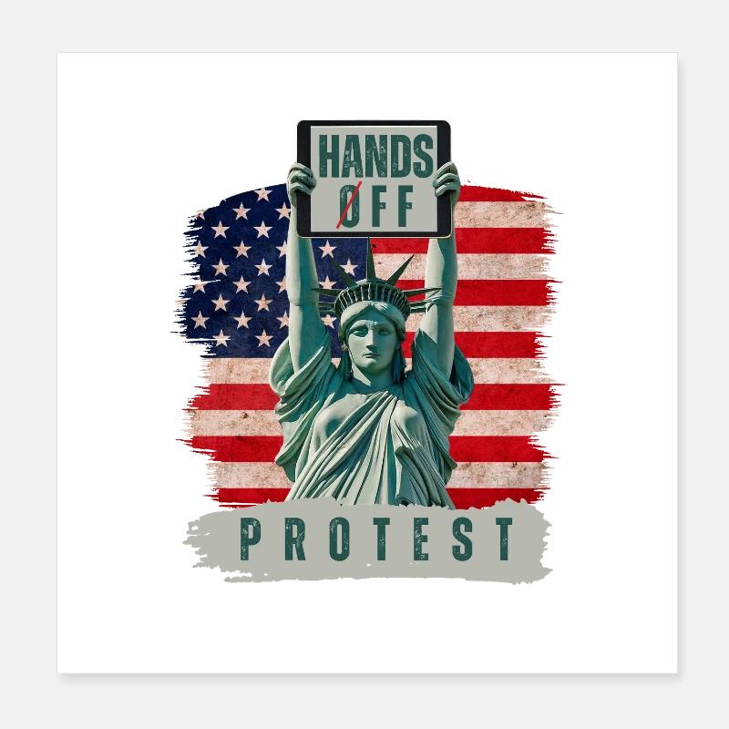 Finger weg von Protest Poster 20x20 cm
